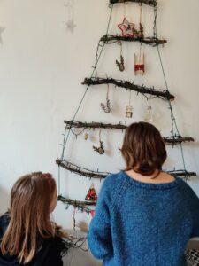 Sapin de noël mural