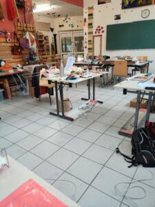 Formation tricot machine à l'école de la laine à Vasles